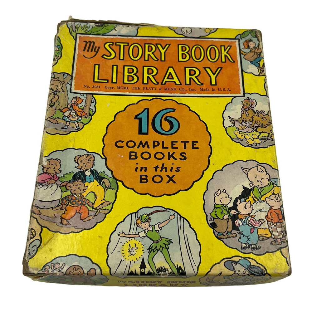 My Story Book Library 16 Paperback Book Set #3031 Platt & Munk Co. 1950 USA Made